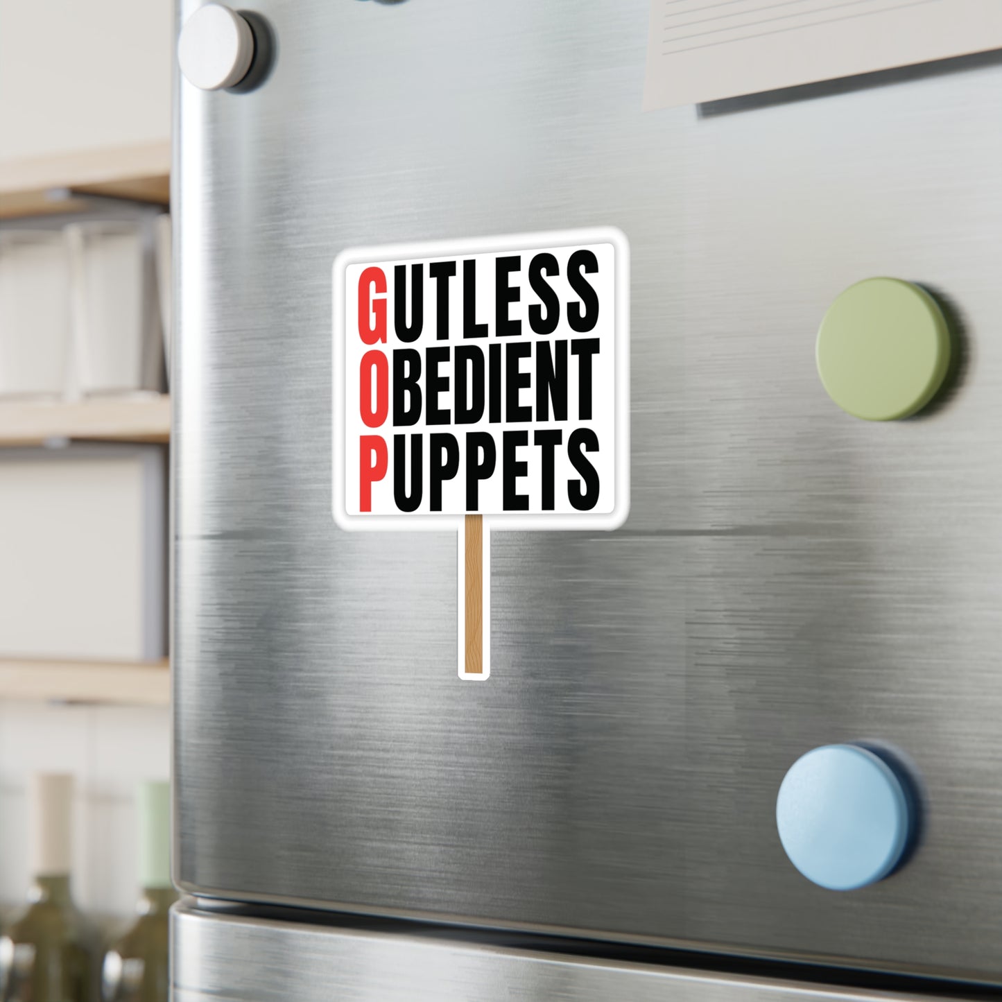 G.O.P. — "Gutless Obedient Puppets" Vinyl Decal