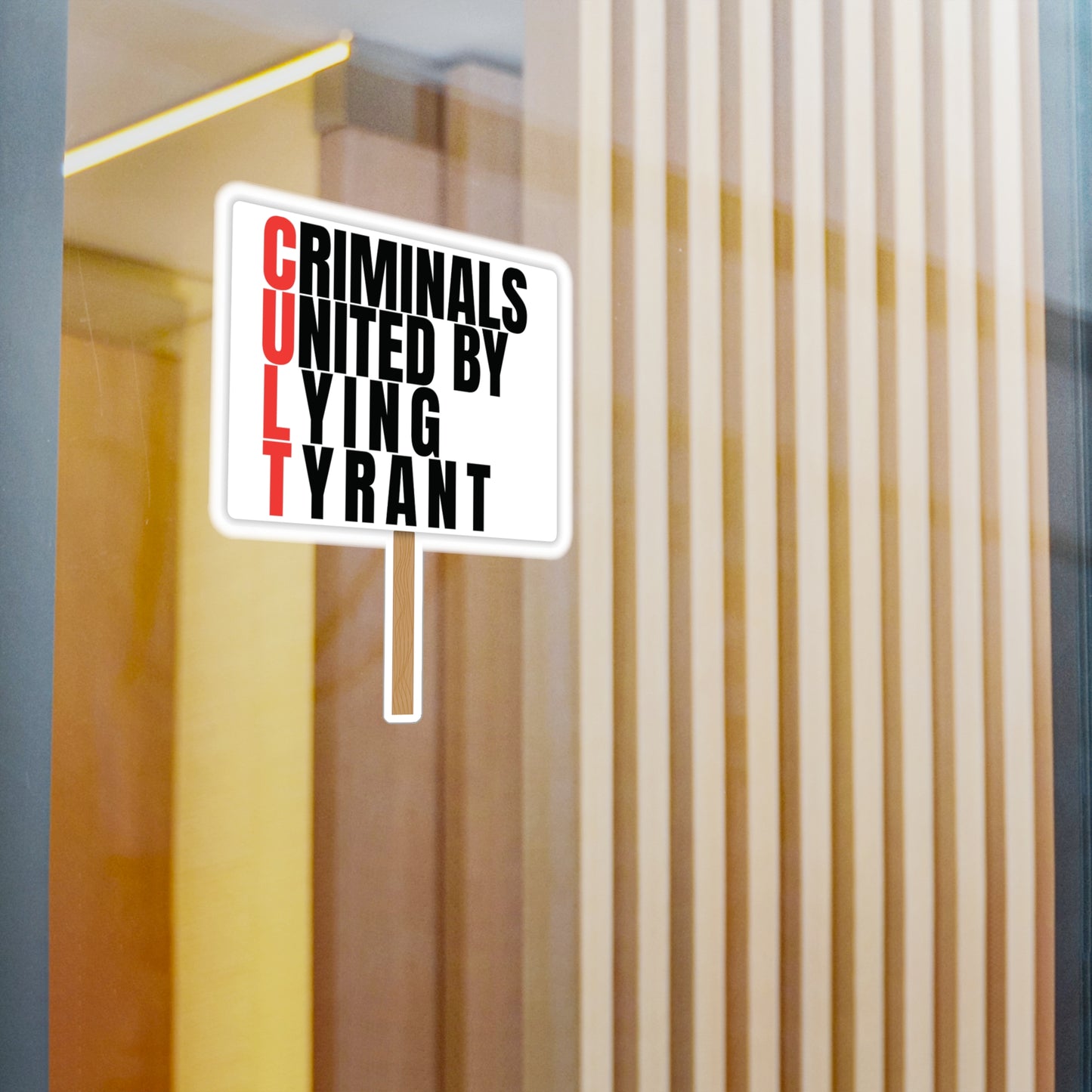 C.U.L.T. — "Criminals United by Lying Tyrant" Vinyl Decal