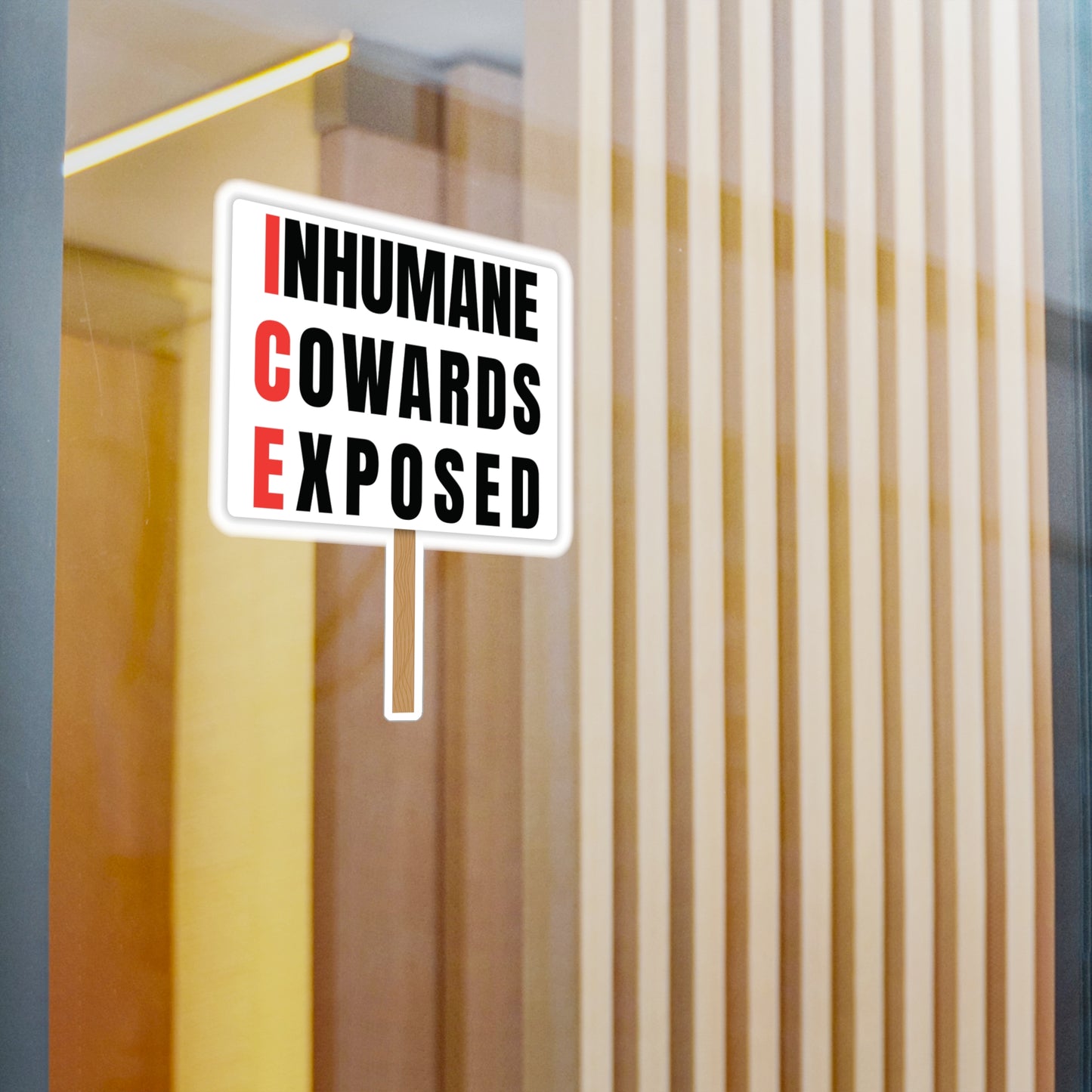 I.C.E. — "Inhumane Cowards Exposed" Vinyl Decal