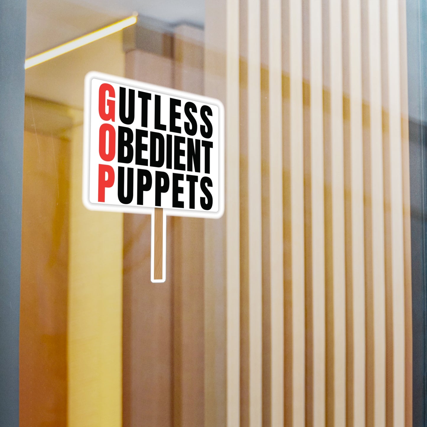 G.O.P. — "Gutless Obedient Puppets" Vinyl Decal