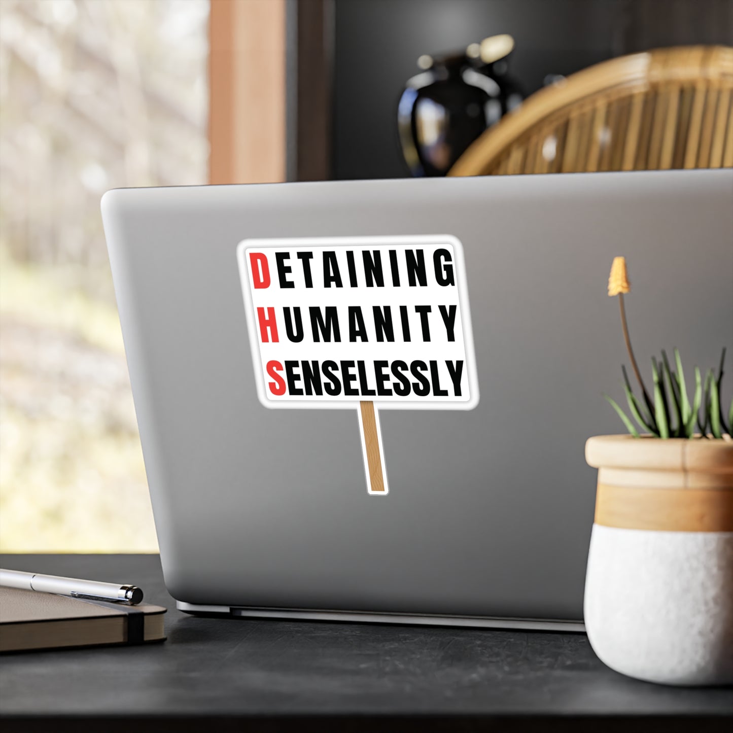 D.H.S. — "Detaining Humanity Senselessly" Vinyl Decal