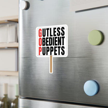 G.O.P. — "Gutless Obedient Puppets" Vinyl Decal