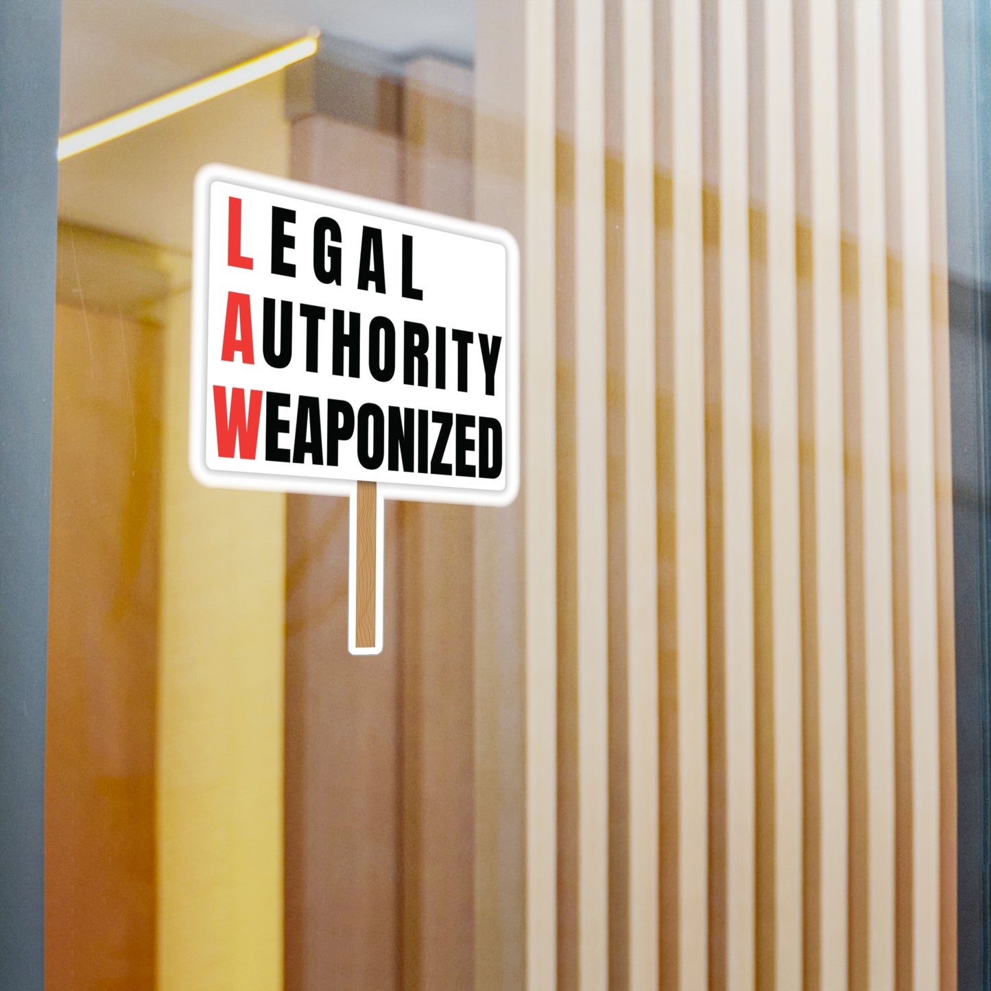 L.A.W. — "Legal Authority Weaponized" Vinyl Decal