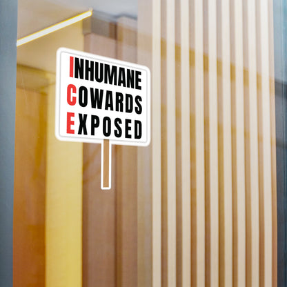 I.C.E. — "Inhumane Cowards Exposed" Vinyl Decal