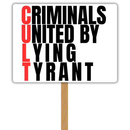 C.U.L.T. — "Criminals United by Lying Tyrant" Vinyl Decal