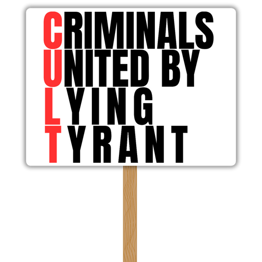 C.U.L.T. — "Criminals United by Lying Tyrant" Vinyl Decal