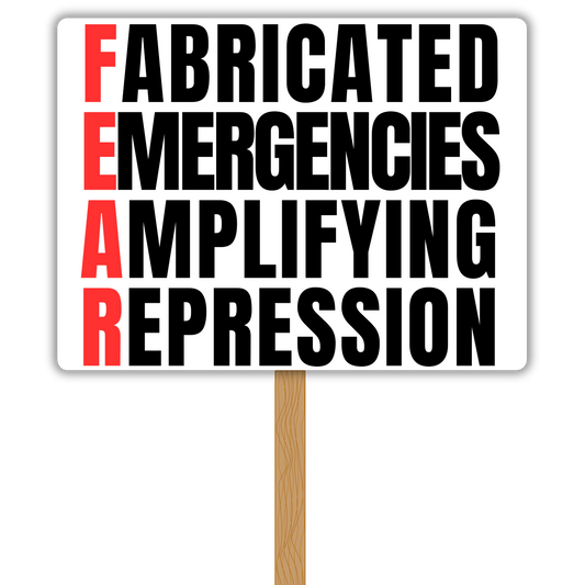 F.E.A.R. — "Fabricated Emergencies Amplifying Repression" Vinyl Decal