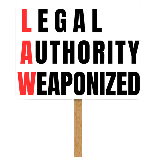 L.A.W. — "Legal Authority Weaponized" Vinyl Decal